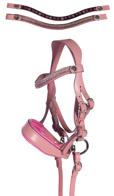BRIGLIA + 2 FRONTALINI PINK HOBBY HORSING Hobby Horsing 